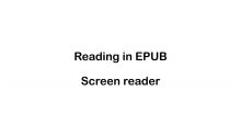 Reading in EPUB